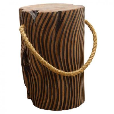 Teak Root Tiger Stripe Stool